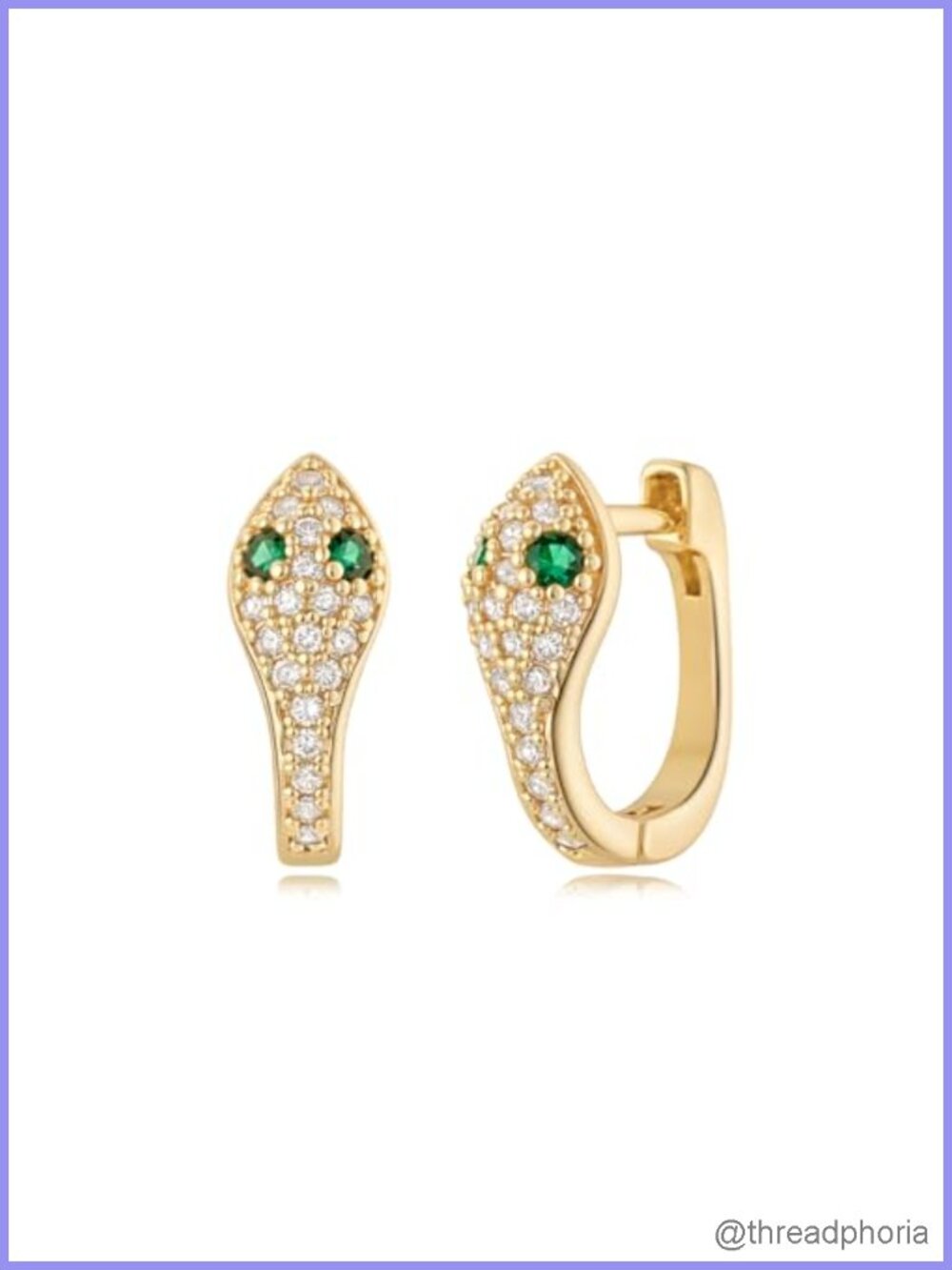 14K Gold Huggie Hoop Earrings Cubic Zirconia Pave Small Everyday